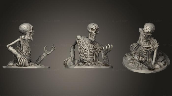 Бюсты монстры и герои (Колоссальный Скелет, BUSTH_1103) 3D модель для ЧПУ станка