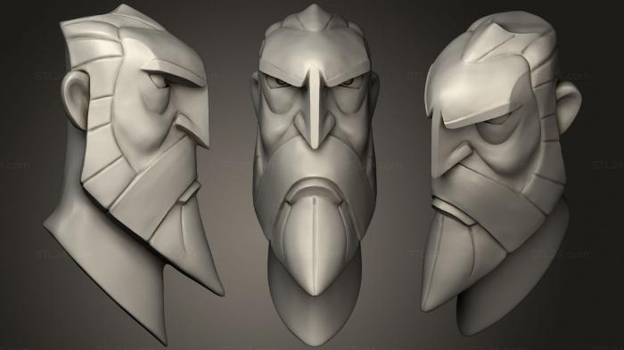 Бюсты монстры и герои (Голова графа Дуку, BUSTH_1109) 3D модель для ЧПУ станка