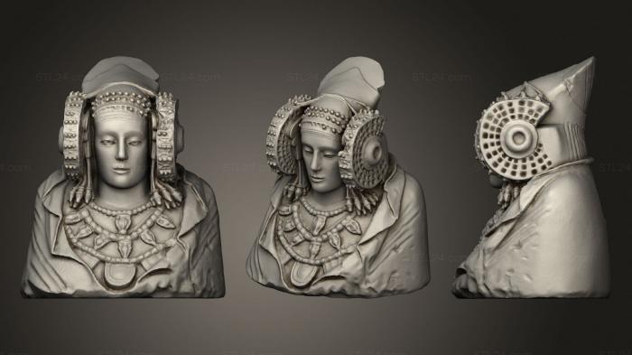 Бюсты монстры и герои (Dama de Elche, BUSTH_1118) 3D модель для ЧПУ станка