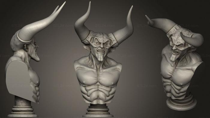 Busts of heroes and monsters (Darkness Bust, BUSTH_1122) 3D models for cnc
