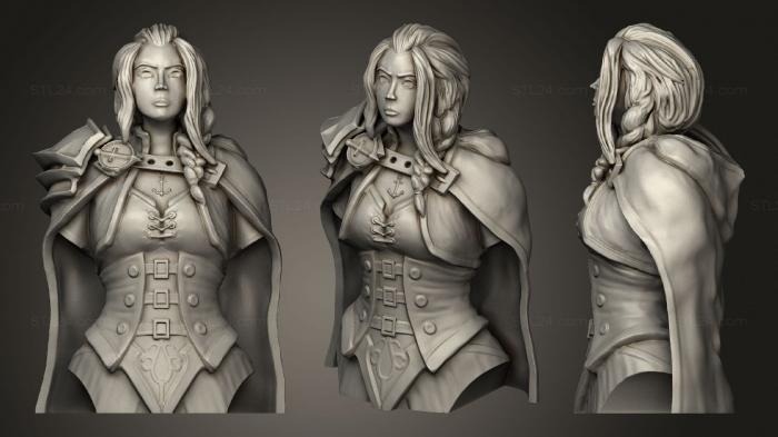 Busts of heroes and monsters (Daughter of the sea bust, BUSTH_1132) 3D models for cnc