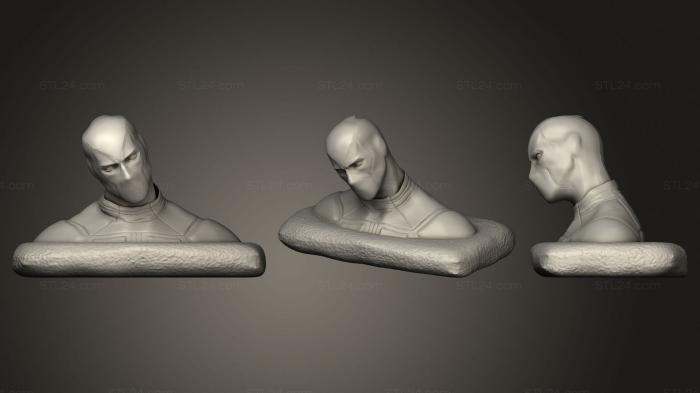 Busts of heroes and monsters (Dead Pool, BUSTH_1135) 3D models for cnc