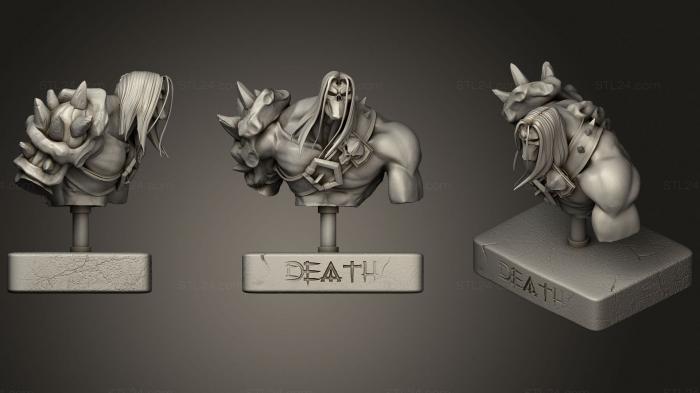 Бюсты монстры и герои (Смерть от сторонников Тьмы, BUSTH_1142) 3D модель для ЧПУ станка