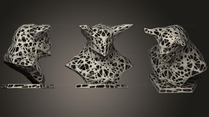 Бюсты монстры и герои (Бюст Демона В Стиле Вороного, BUSTH_1152) 3D модель для ЧПУ станка