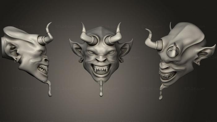 Busts of heroes and monsters (Demon head 2 (2), BUSTH_1156) 3D models for cnc