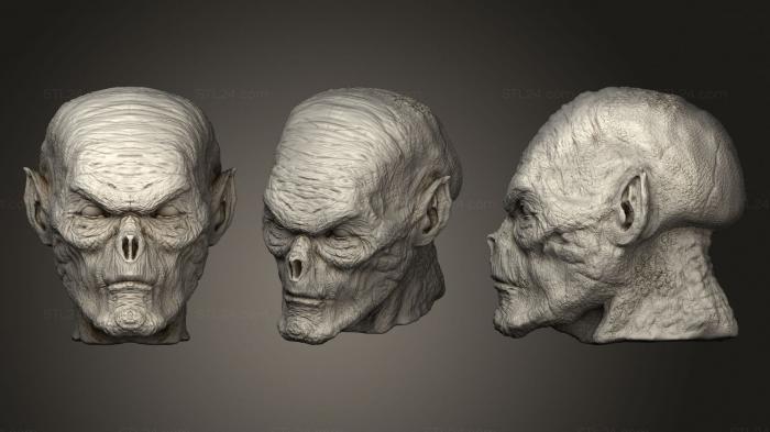 Busts of heroes and monsters (Demon Head, BUSTH_1165) 3D models for cnc