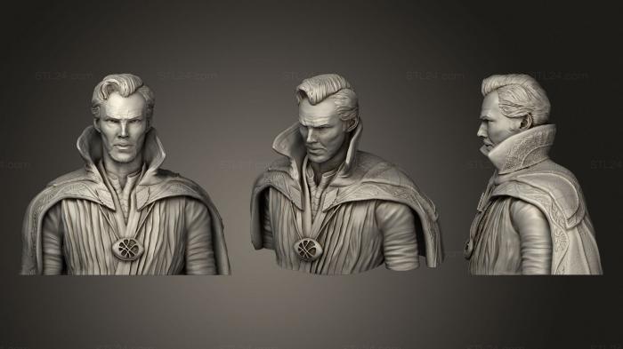 Busts of heroes and monsters (Doctor strange, BUSTH_1184) 3D models for cnc