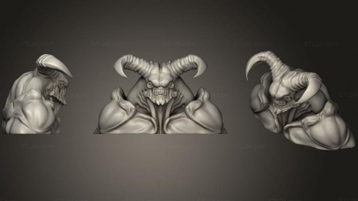 Busts of heroes and monsters (Doom Demon, BUSTH_1189) 3D models for cnc