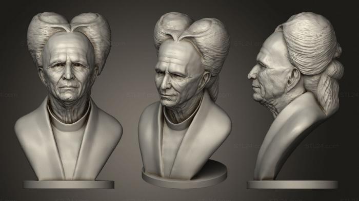 Busts of heroes and monsters (Dracul vlad tepes bust, BUSTH_1196) 3D models for cnc