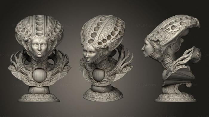Busts of heroes and monsters (Dune Queen, BUSTH_1213) 3D models for cnc