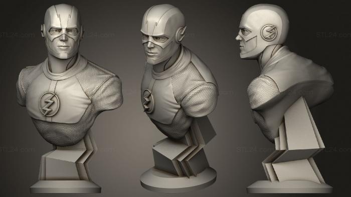 Busts of heroes and monsters (Flash bust, BUSTH_1267) 3D models for cnc