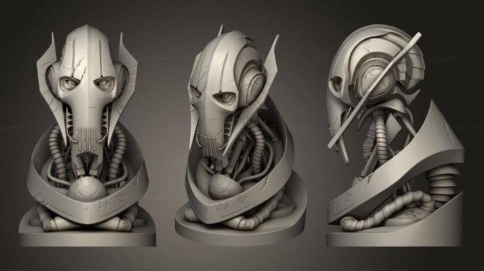 Busts of heroes and monsters (Grievous Uncuts, BUSTH_1321) 3D models for cnc