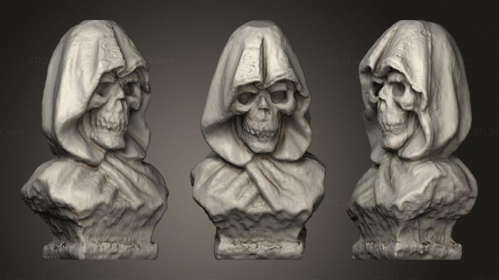 Бюсты монстры и герои (Бюст Мрачного Жнеца, BUSTH_1322) 3D модель для ЧПУ станка