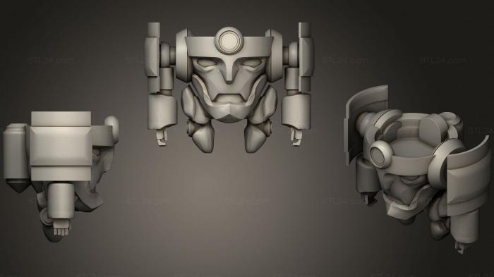 Busts of heroes and monsters (Gurren Lagann Head 2, BUSTH_1326) 3D models for cnc