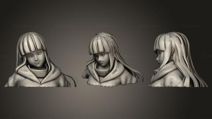 Busts of heroes and monsters (Hinata bust, BUSTH_1354) 3D models for cnc
