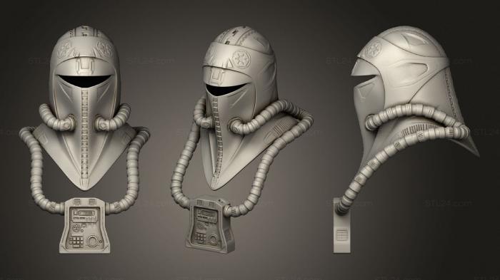 Busts of heroes and monsters (Imperial pilot concept, BUSTH_1370) 3D models for cnc