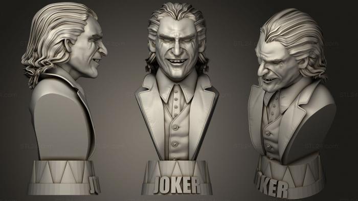 Busts of heroes and monsters (Joker Bust (3), BUSTH_1395) 3D models for cnc