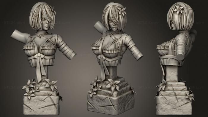 Busts of heroes and monsters (KAINE S OUTFIT bust, BUSTH_1410) 3D models for cnc