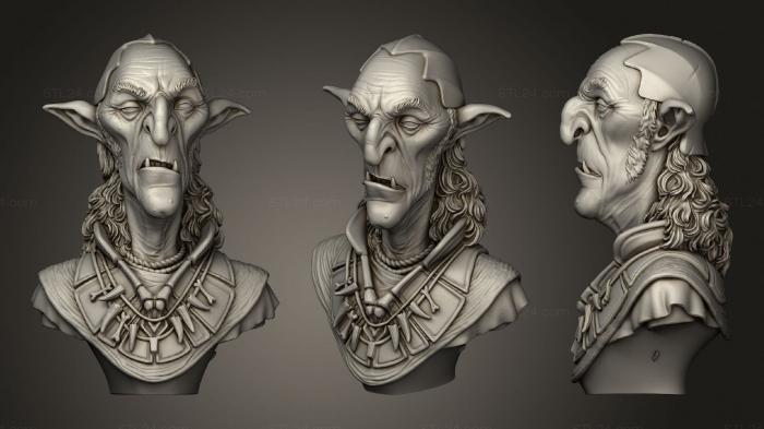 Busts of heroes and monsters (Kamarun the Orc, BUSTH_1412) 3D models for cnc