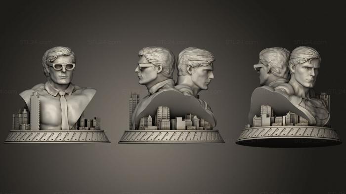 Бюсты монстры и герои (Бюст Суперов из Кента, BUSTH_1416) 3D модель для ЧПУ станка