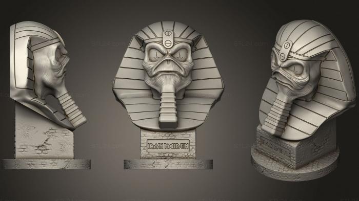 Busts of heroes and monsters (King Eddie Iron Maiden, BUSTH_1419) 3D models for cnc
