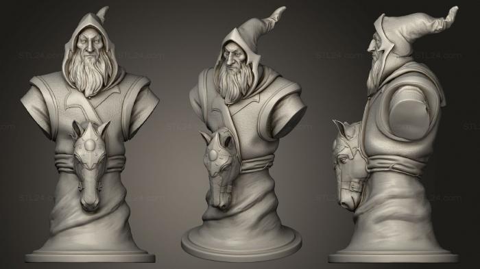 Busts of heroes and monsters (Knight Keeper of the Light Dota 2 Chess Piece, BUSTH_1430) 3D models for cnc