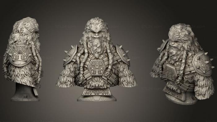 Бюсты монстры и герои (Бюст Кррсантана, BUSTH_1439) 3D модель для ЧПУ станка