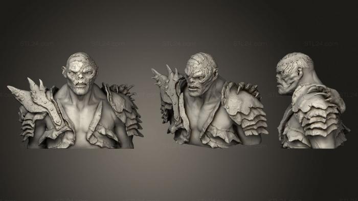 Busts of heroes and monsters (Lawrence Makoare Bolg The Hobbit The Desolation Of Smaug, BUSTH_1453) 3D models for cnc