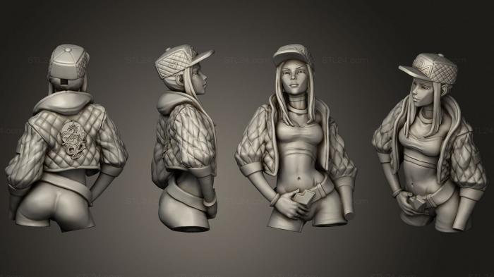 Busts of heroes and monsters (League of Legends Akali KDA, BUSTH_1454) 3D models for cnc