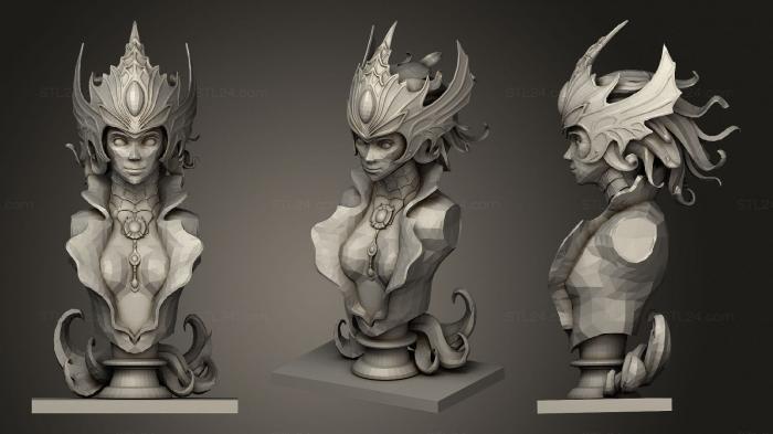 Busts of heroes and monsters (League of Legends Nami Busto, BUSTH_1455) 3D models for cnc
