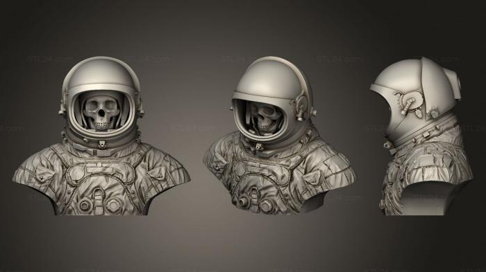Бюсты монстры и герои ( Бюст Потерянного Астронавта, BUSTH_1460) 3D модель для ЧПУ станка