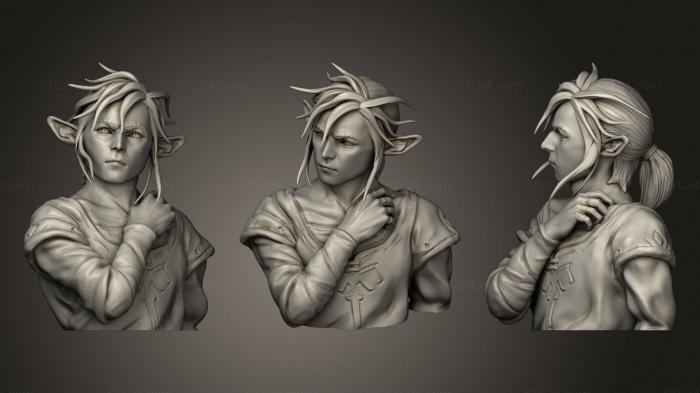 Busts of heroes and monsters (Link bust, BUSTH_1462) 3D models for cnc
