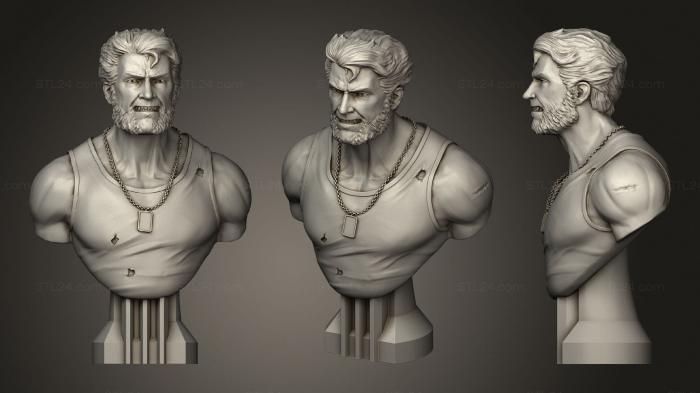 Busts of heroes and monsters (Logan young bust, BUSTH_1467) 3D models for cnc