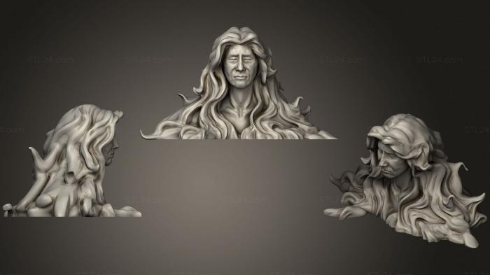 Busts of heroes and monsters (Lots Of Hair 2, BUSTH_1472) 3D models for cnc