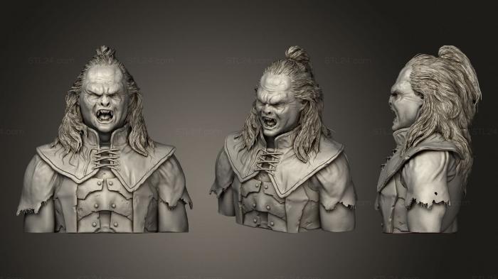 Бюсты монстры и герои (Сердитое лицо Ларца, BUSTH_1477) 3D модель для ЧПУ станка