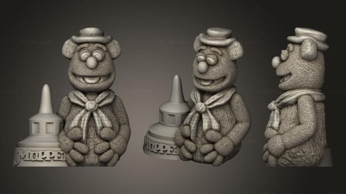 Busts of heroes and monsters (Muppets Fozzie Bear bust, BUSTH_1537) 3D models for cnc