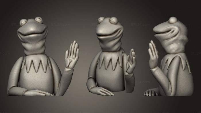 Busts of heroes and monsters (Muppets Kermit bust, BUSTH_1538) 3D models for cnc