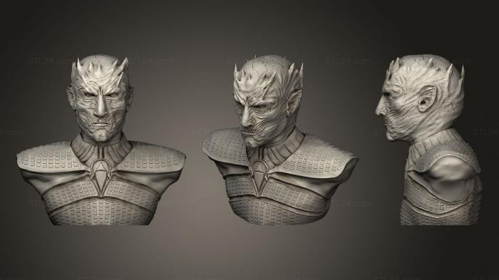 Бюсты монстры и герои (Ночной король из Игры престолов, BUSTH_1549) 3D модель для ЧПУ станка