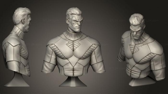 Бюсты монстры и герои (Бюст Найтвинга, BUSTH_1552) 3D модель для ЧПУ станка