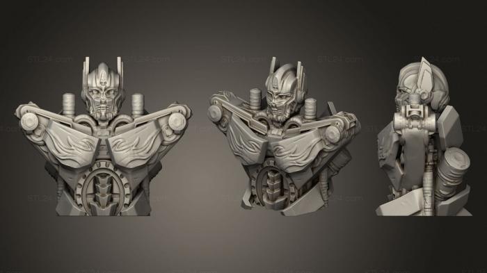 Busts of heroes and monsters (Optimus prime bust, BUSTH_1569) 3D models for cnc