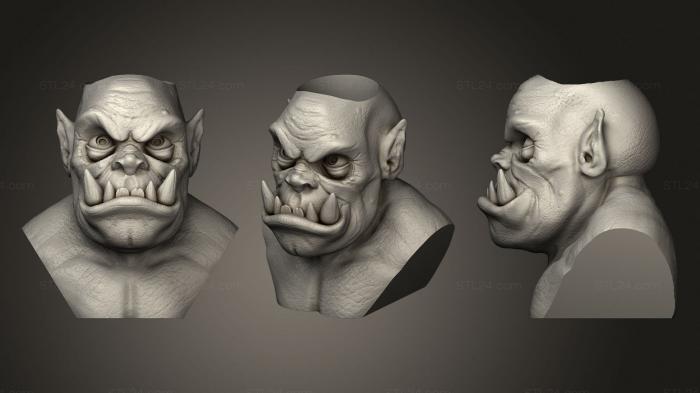 Orc Planter bust