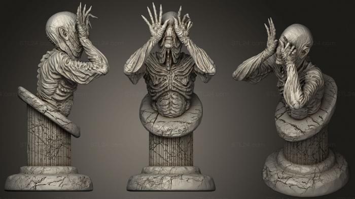Busts of heroes and monsters (Paleman bust, BUSTH_1579) 3D models for cnc