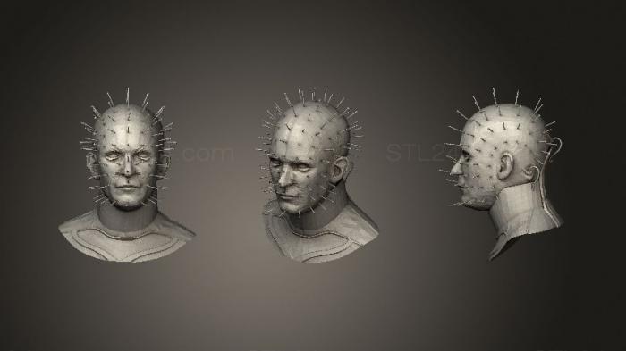 Busts of heroes and monsters (Pinhead bust, BUSTH_1595) 3D models for cnc
