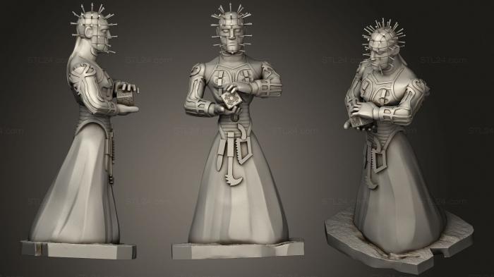 Busts of heroes and monsters (Pinnhead, BUSTH_1596) 3D models for cnc