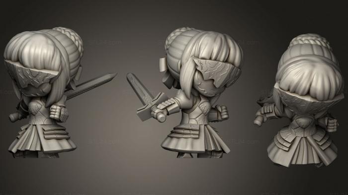 Busts of heroes and monsters (Saber Alter 2, BUSTH_1639) 3D models for cnc