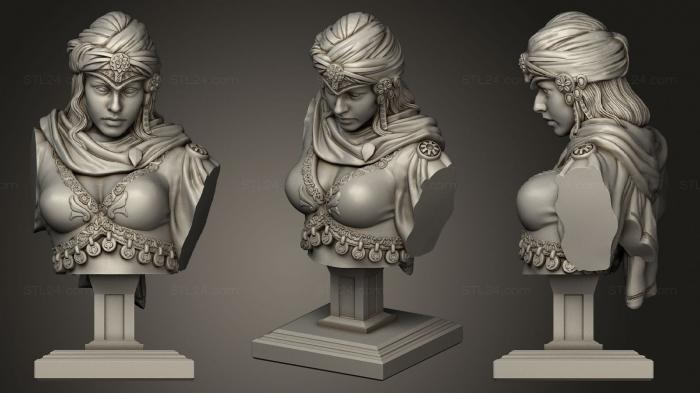 Busts of heroes and monsters (Scheherazade Bust, BUSTH_1650) 3D models for cnc