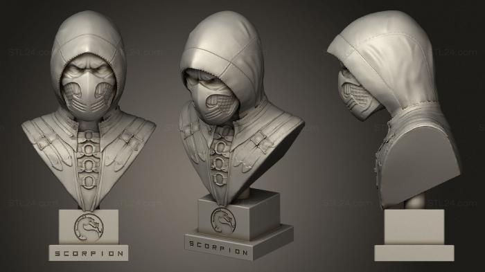 Busts of heroes and monsters (Scorpion cone bust, BUSTH_1656) 3D models for cnc
