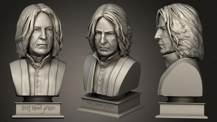 Busts of heroes and monsters (Severus Snape Bust, BUSTH_1659) 3D models for cnc