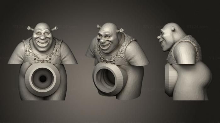 Busts of heroes and monsters (Shrek POO2, BUSTH_1666) 3D models for cnc