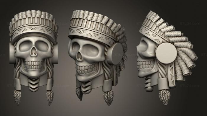Busts of heroes and monsters (Skull 35, BUSTH_1673) 3D models for cnc